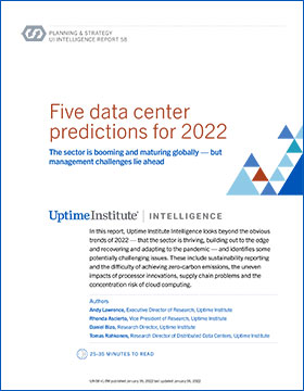 Five data center predictions for 2022 Five data center predictions for 2022