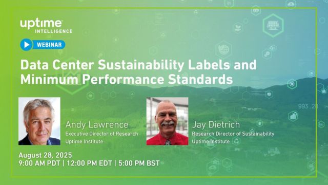 Webinar: Data Center Sustainability Labels and Minimum Performance Standards